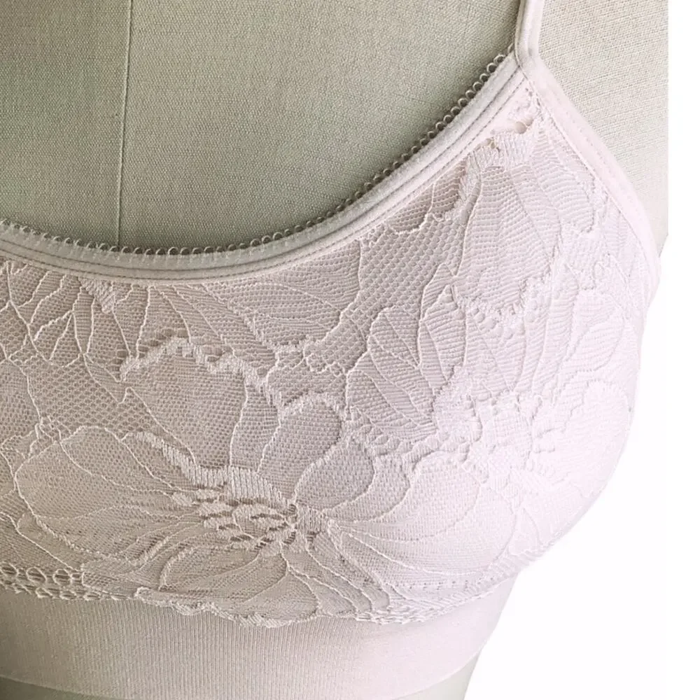 Set/ 2 MARILYN MONROE Pink Lace Bralettes ~ Women's Bra Size MEDIUM